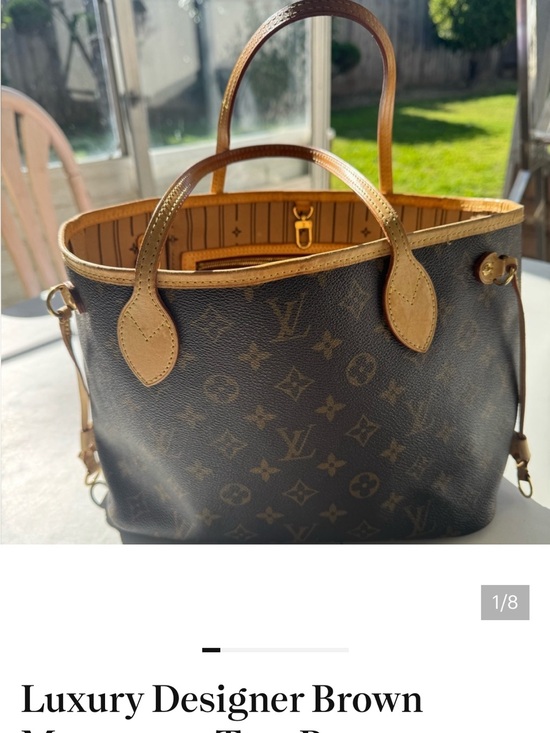 Louis Vuitton Handbags - Louis Vuitton Monogram Canvas Tote in Brown and Tan ( Neverfull MM)